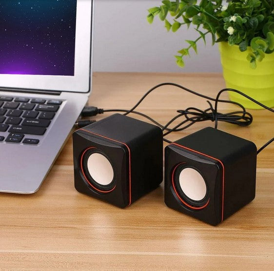 Caixa de Som Mini 2.0 USB Com Auxiliar Para PC e Notebook