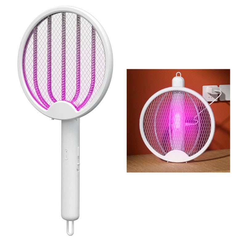 Raquete Elétrica Dobrável c/ luz UV / Mata Mosquito