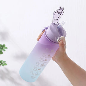 Kit c/ 03 Garrafas Squeeze Coloridas (2 litros + 900 ml + 300 ml) - Frases Motivadoras