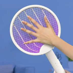 Raquete Elétrica Dobrável c/ luz UV / Mata Mosquito