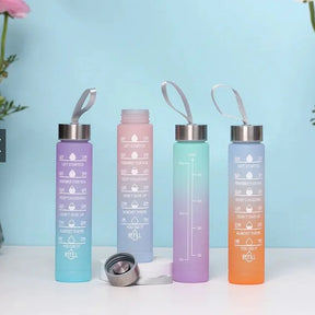 Kit c/ 03 Garrafas Squeeze Coloridas (2 litros + 900 ml + 300 ml) - Frases Motivadoras