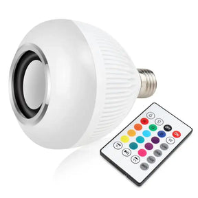 Lâmpada LED - Bluetooth com Caixa de Som e Controle Remoto 12W RGB: Luz Colorida