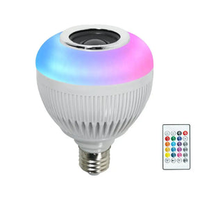 Lâmpada LED - Bluetooth com Caixa de Som e Controle Remoto 12W RGB: Luz Colorida
