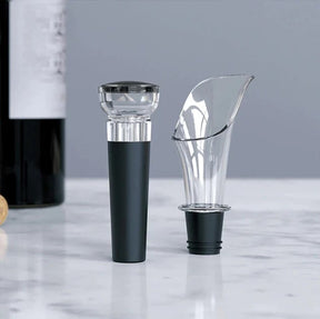 Kit Abridor de Vinho Automático c/ Saca Rolhas, Cortador, Tampa a Vácuo, Bico Corta Gotas
